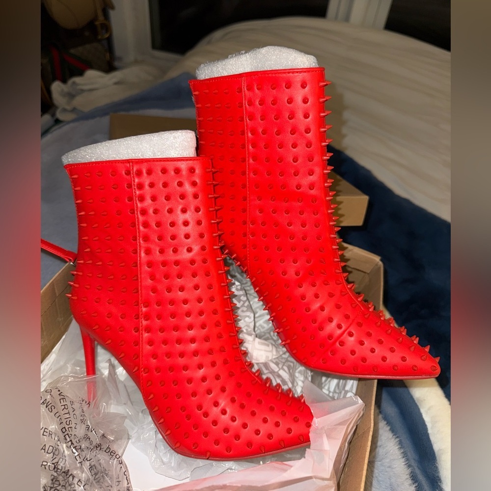 Steve Madden Vibrant Red Studded Heels